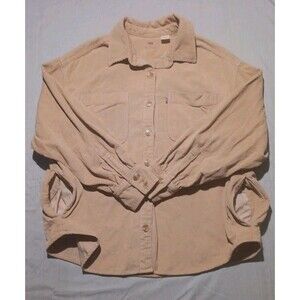 Levi's Corduroy Red Tab Shirt Men's XL Brown Button Up Extra Pockets Long Sleeve